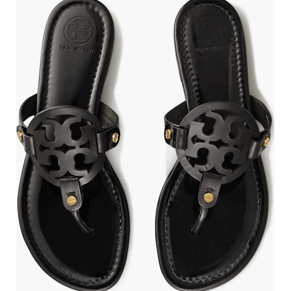 Authentic New in box never worn Tori Burch Miller Sandals.